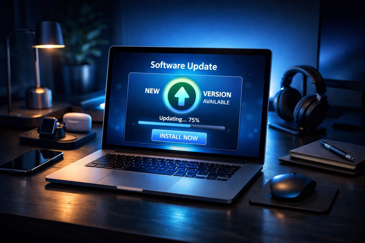 Shiny new gift box with sparkle effects