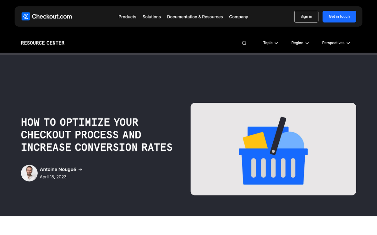 Simple website interface with minimal design elements