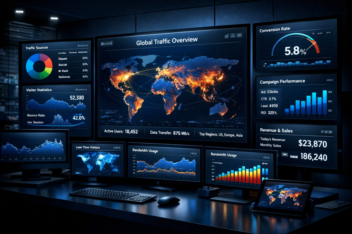 Global traffic network alternatives comparison chart