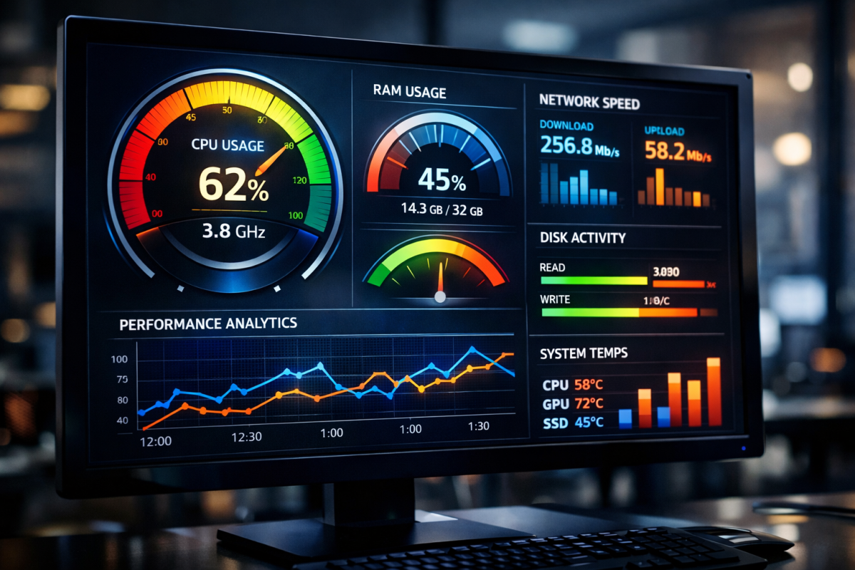 Quality score meter showing high performance rating