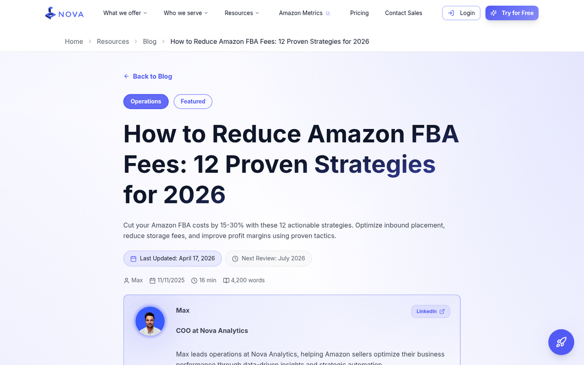 Amazon FBA seller fees reduction strategies overview