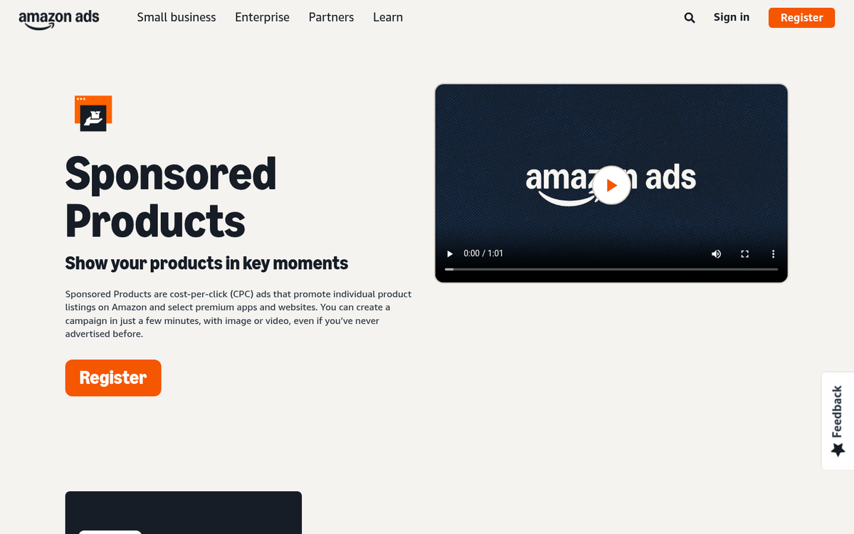Amazon Sponsored Products search results page