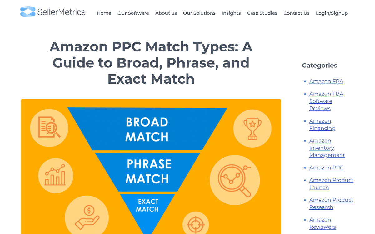 Amazon phrase match keyword search example