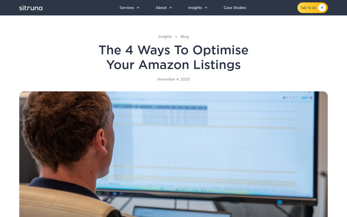 Amazon product listing optimization example screenshot