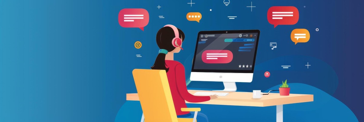 Person typing live chat support message