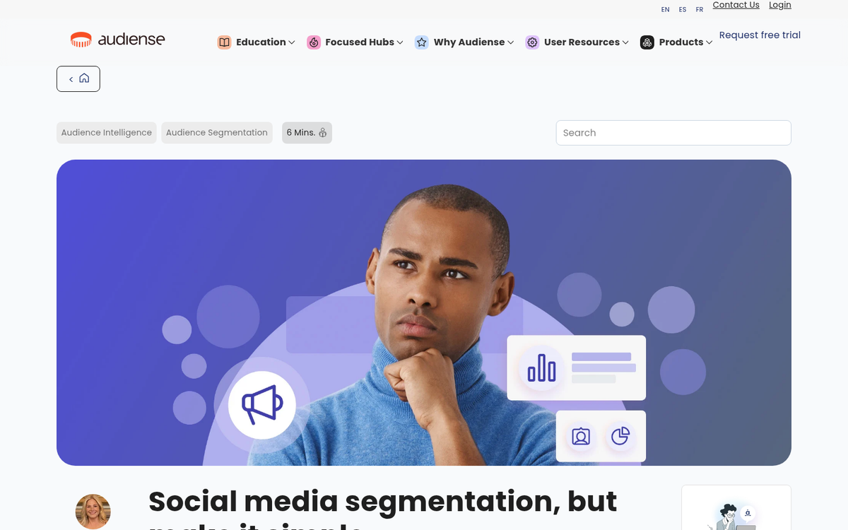 Unified social media profile page screenshot