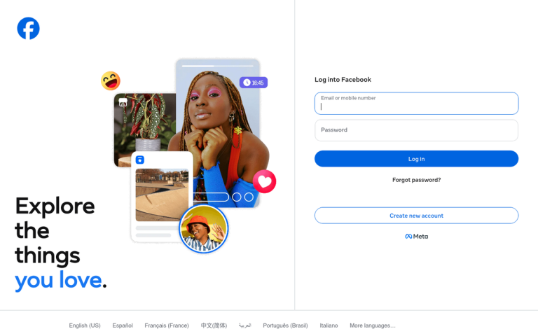 Facebook page with traffic analytics dashboard