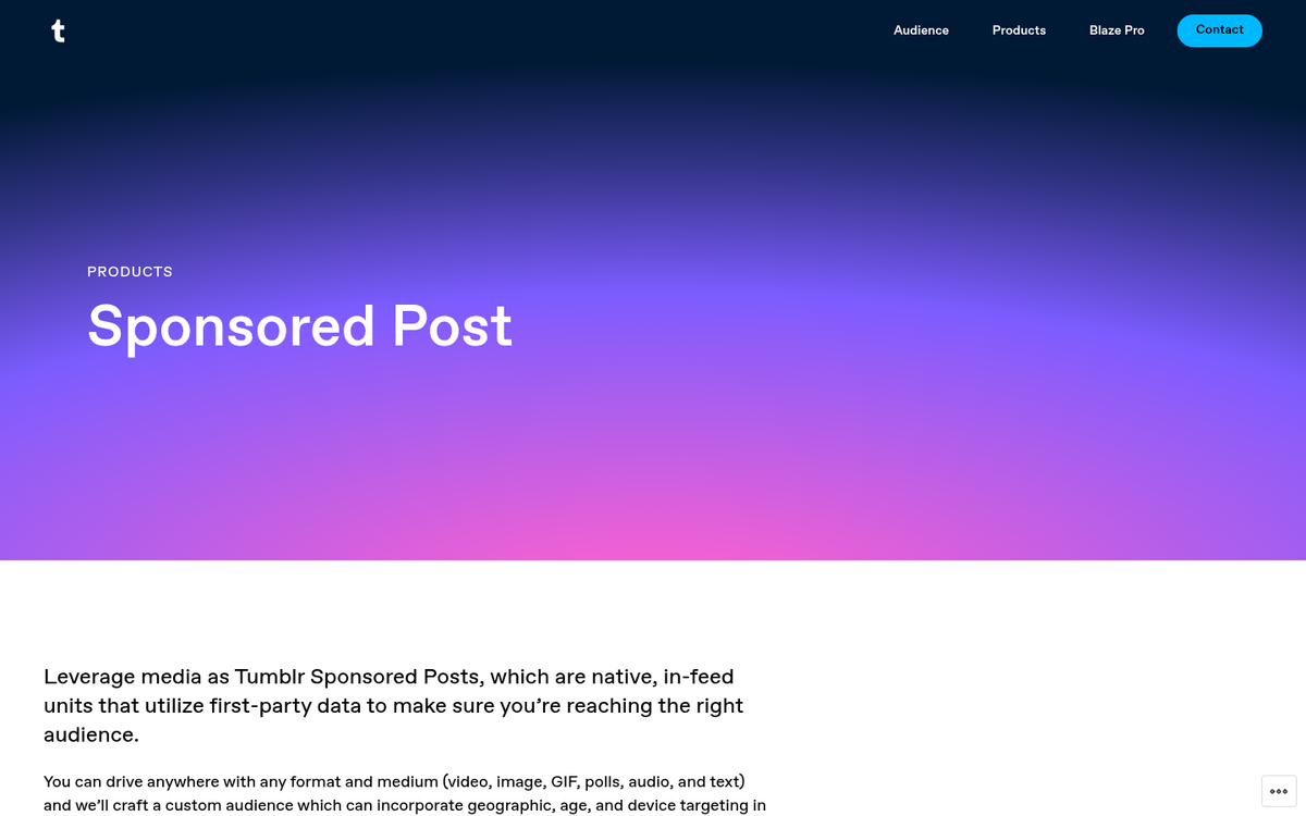 Tumblr blog page screenshot