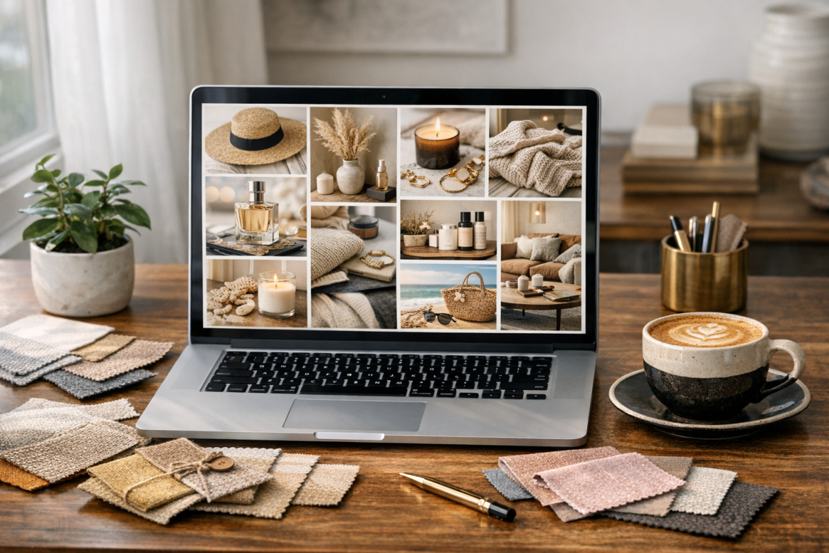 Pinterest analytics dashboard on laptop screen