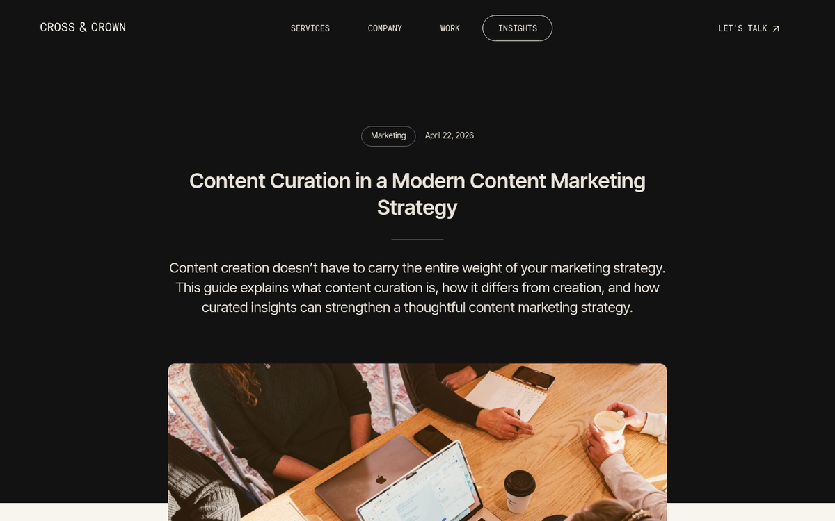 Curated content with added commentary and insights