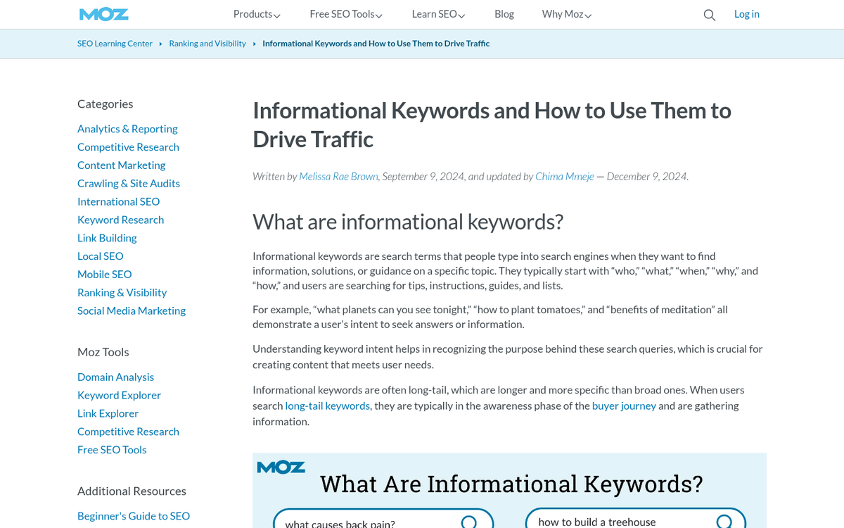 Google search results for informational query