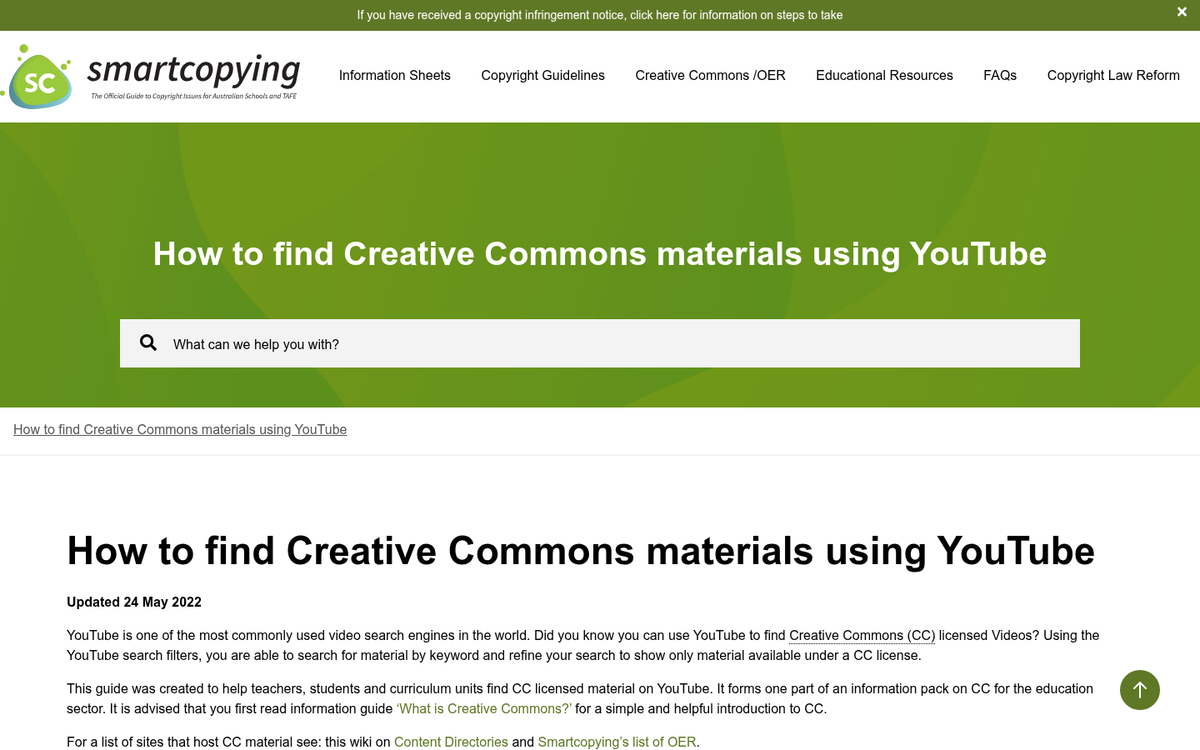 YouTube video search results on screen