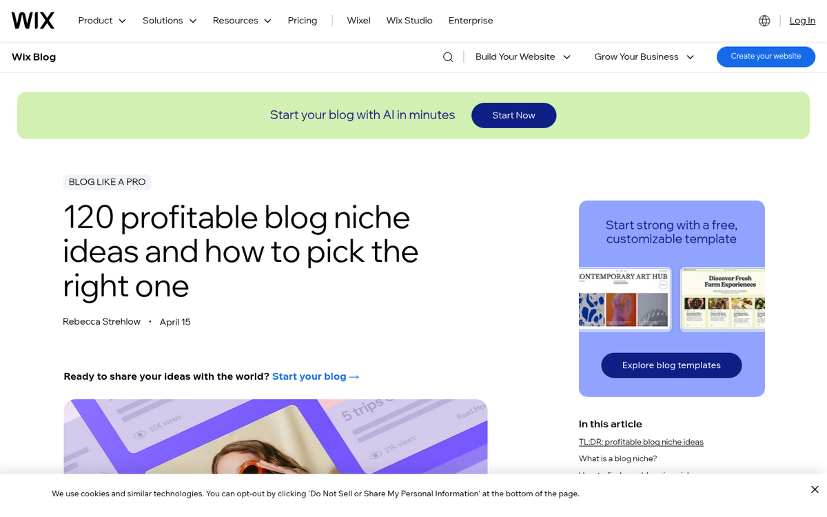 Person selecting a focused niche market