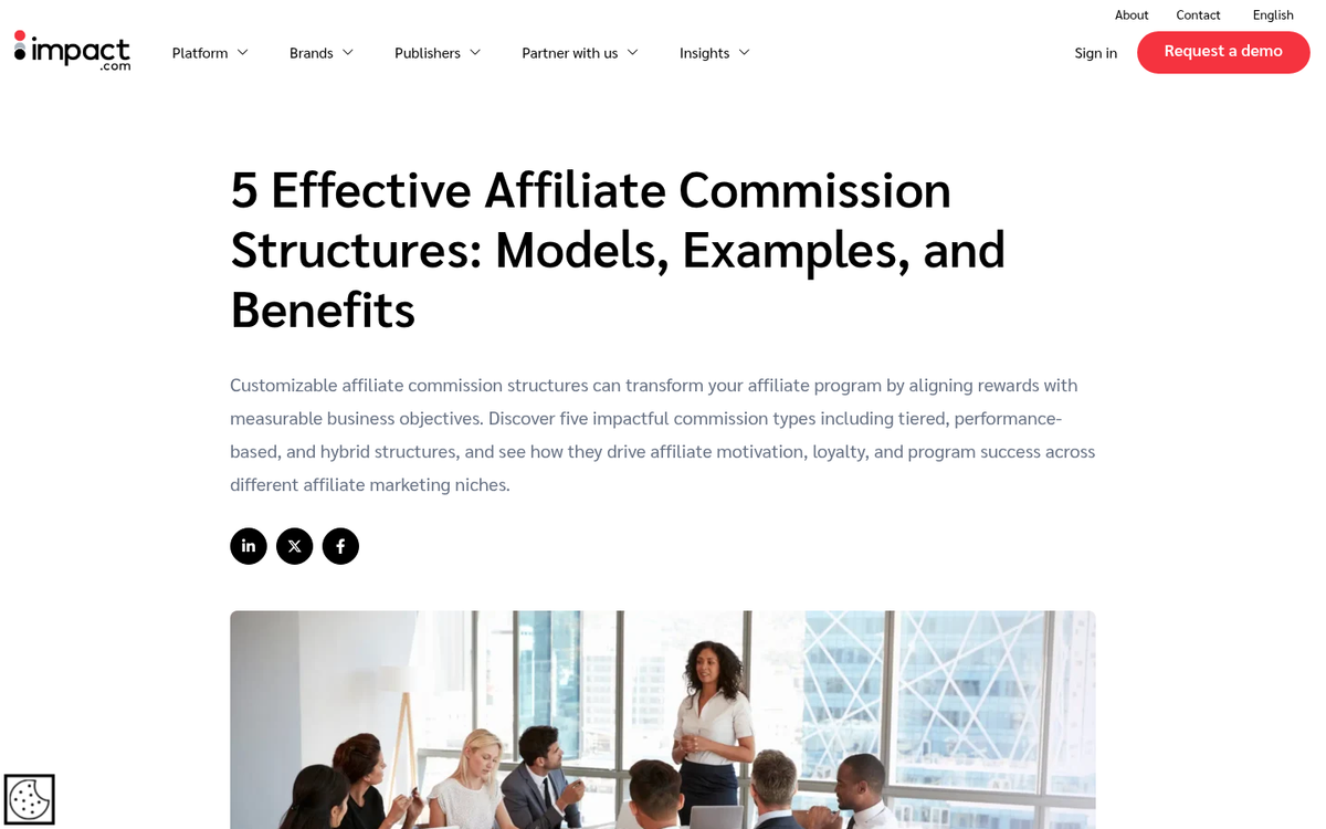 Screenshot of tertiary content webpage example