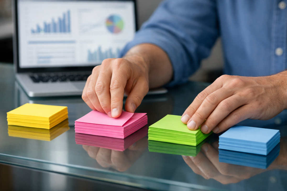 Grouped keywords organized by search intent