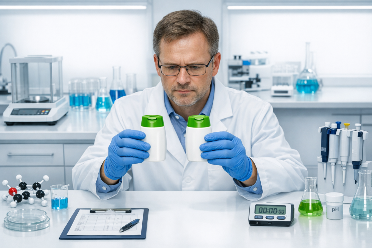 A/B testing comparison charts on screen