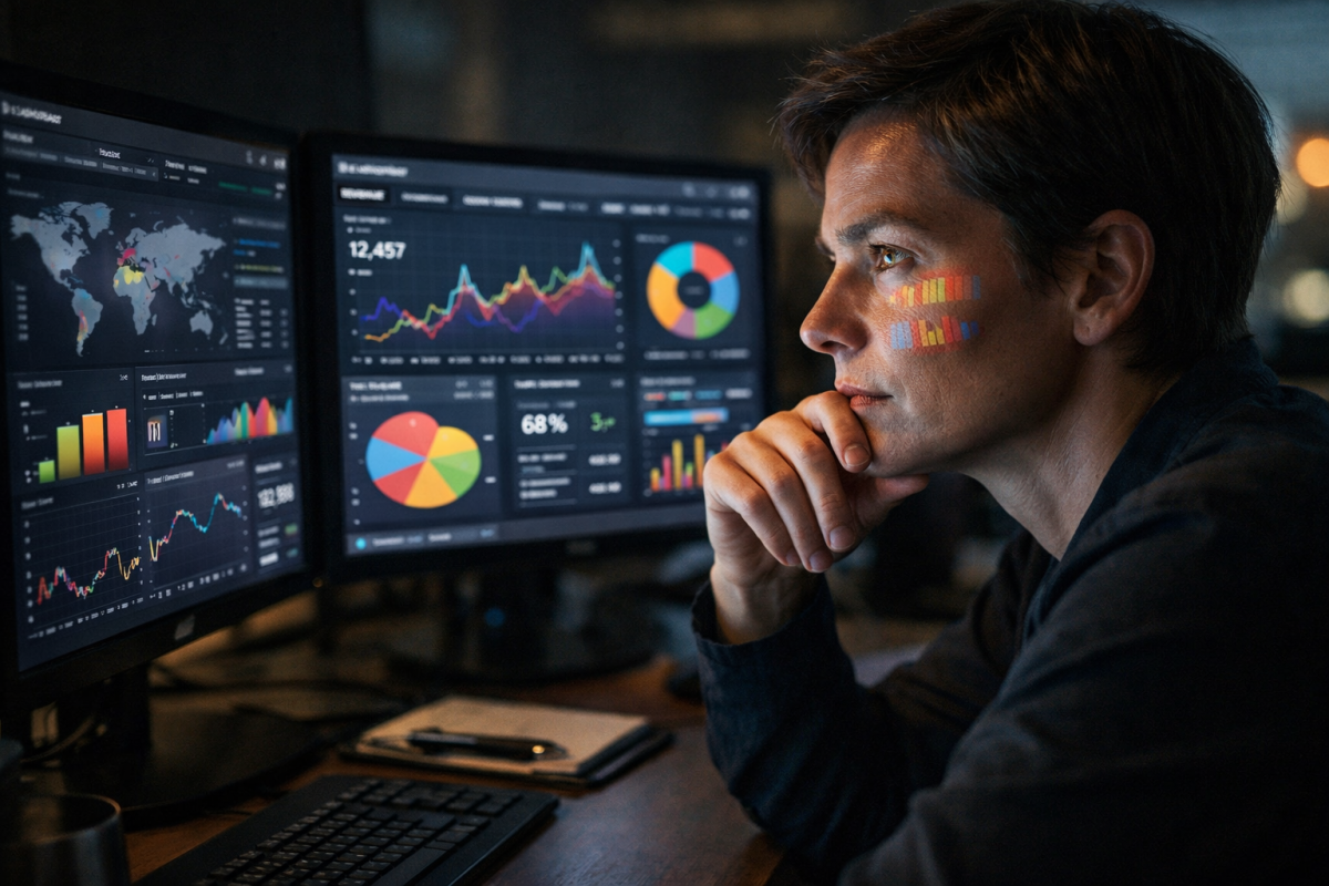 GA4 analytics dashboard showing website traffic reports