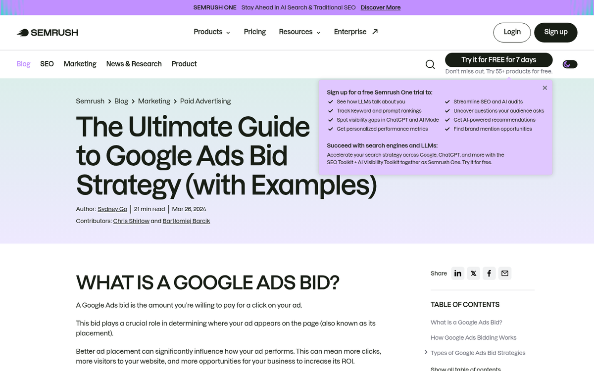 Google Ads bidding strategy options overview