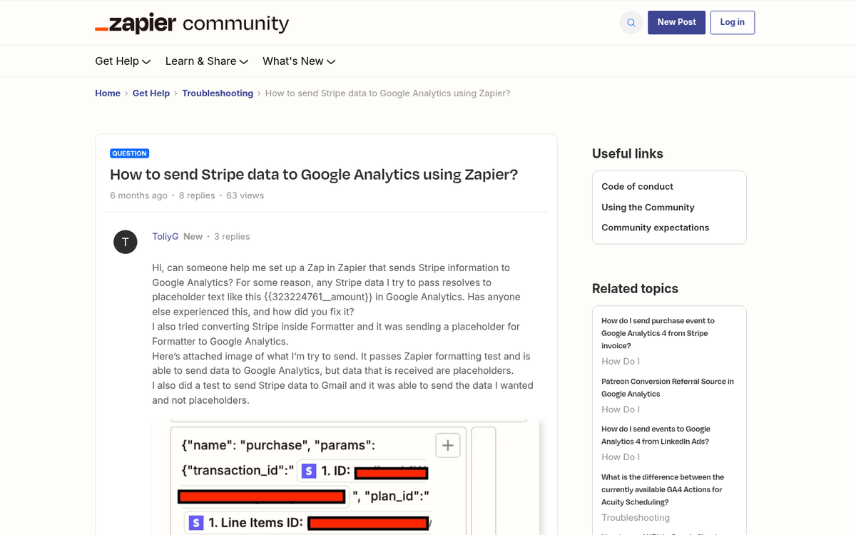 Zapier automation workflow connecting Stripe checkout