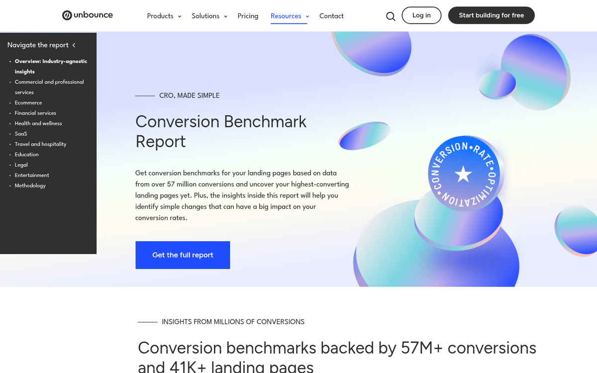 Multiple landing pages displayed side by side