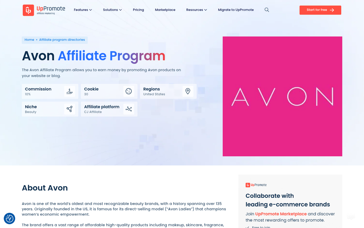 Avon affiliate earnings potential breakdown chart