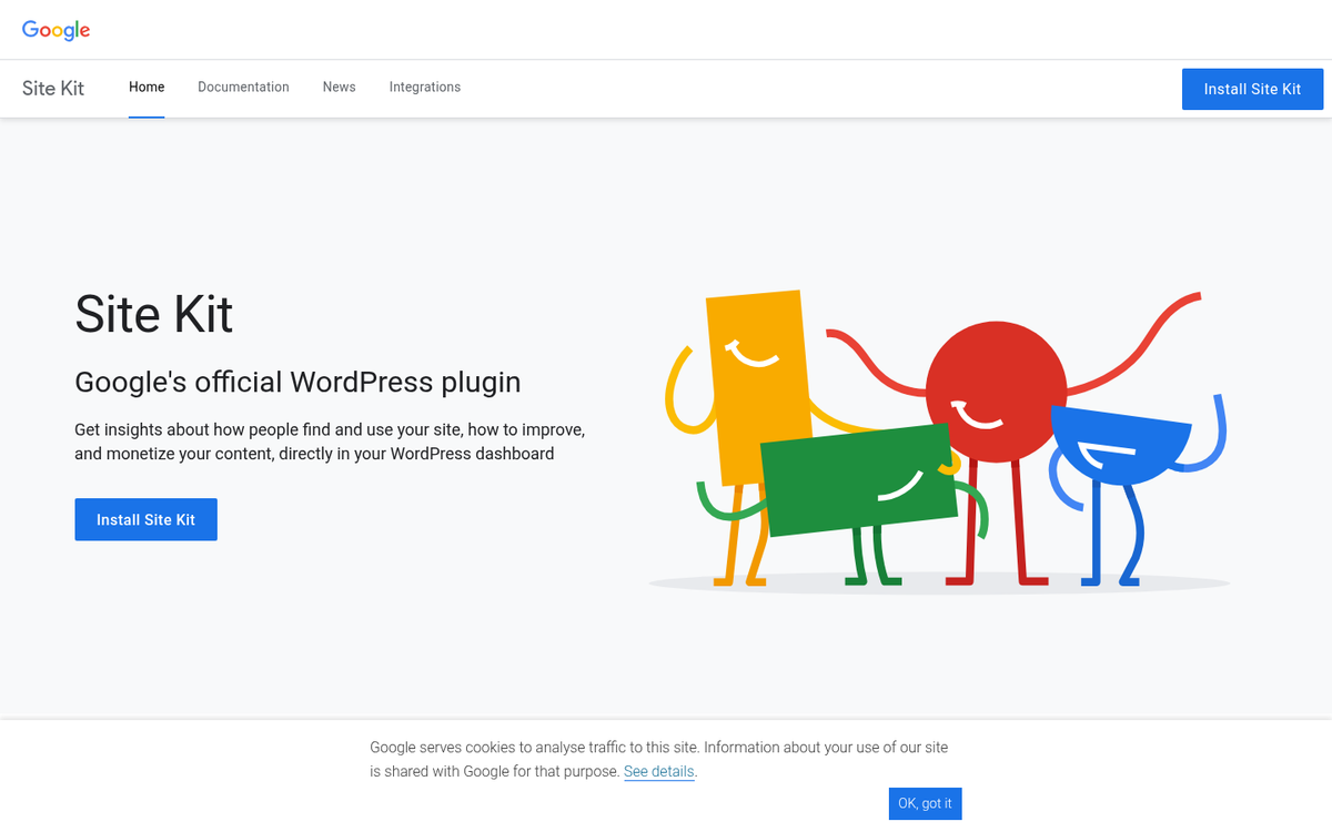 Google Site Kit WordPress plugin dashboard