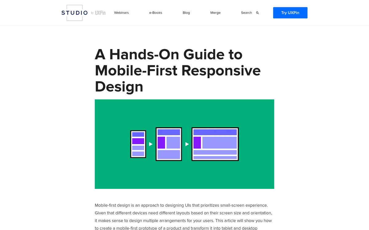 Mobile website design on multiple devices