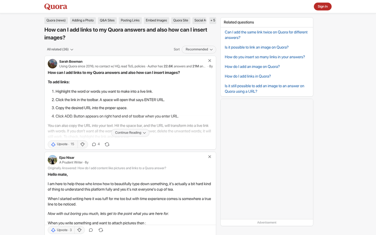 Detailed Quora answer with images and links