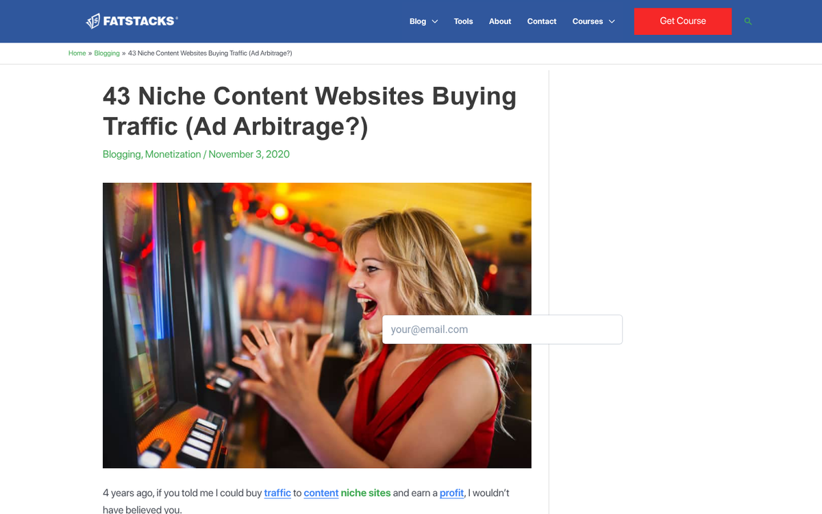 Specialized niche websites for targeted free traffic