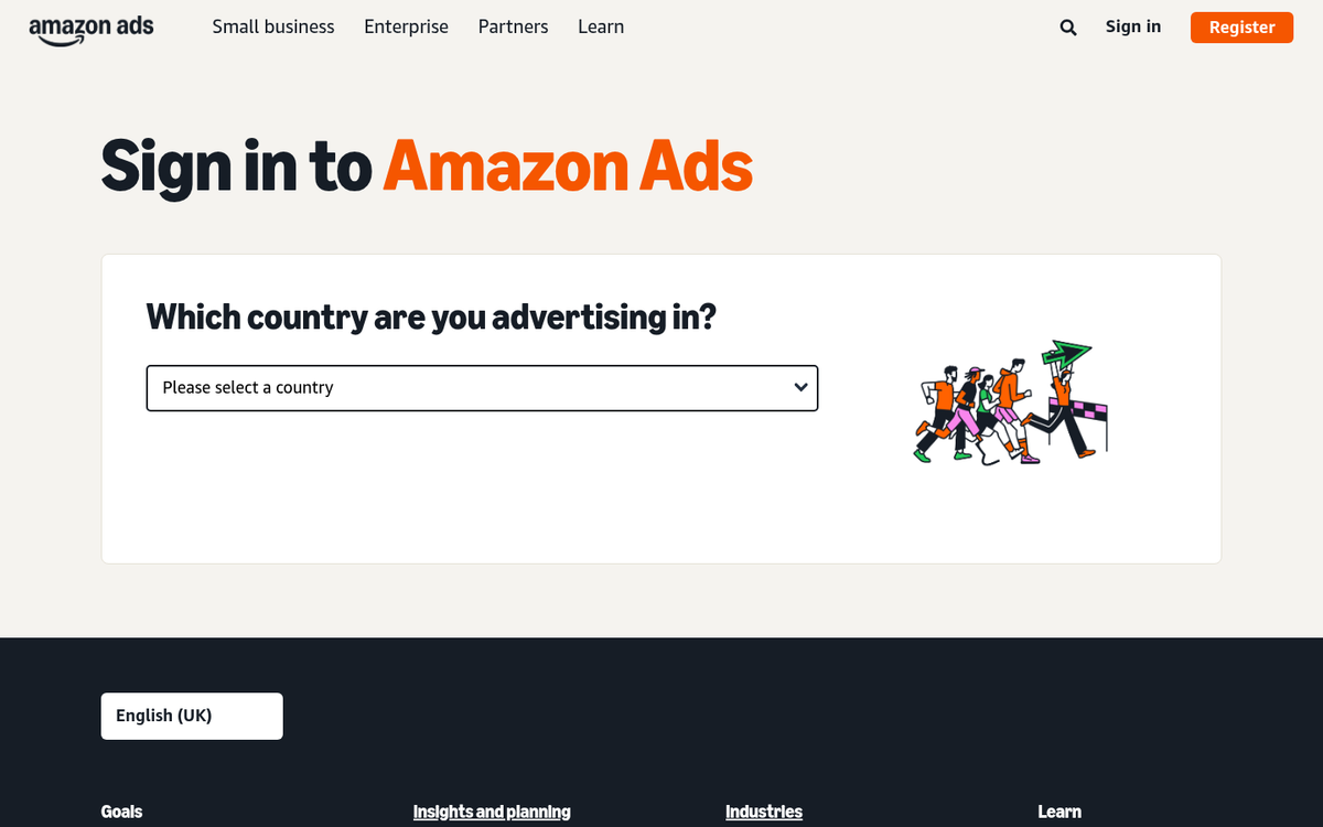 Amazon Ads campaign dashboard interface screenshot
