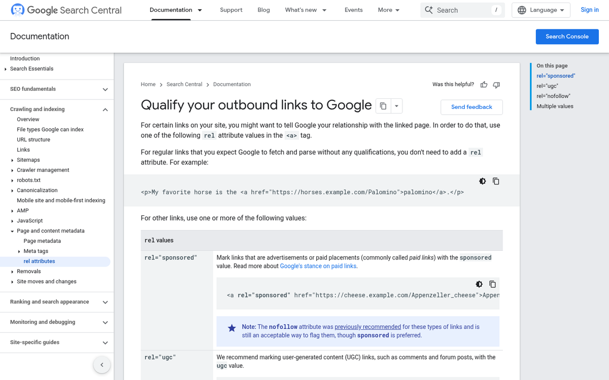Website with outbound links highlighted