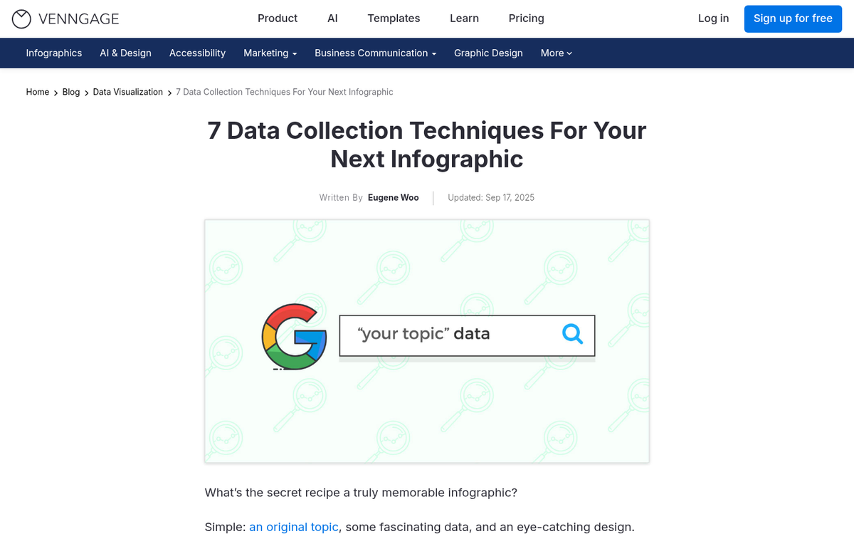 Colorful infographic with organized data and text