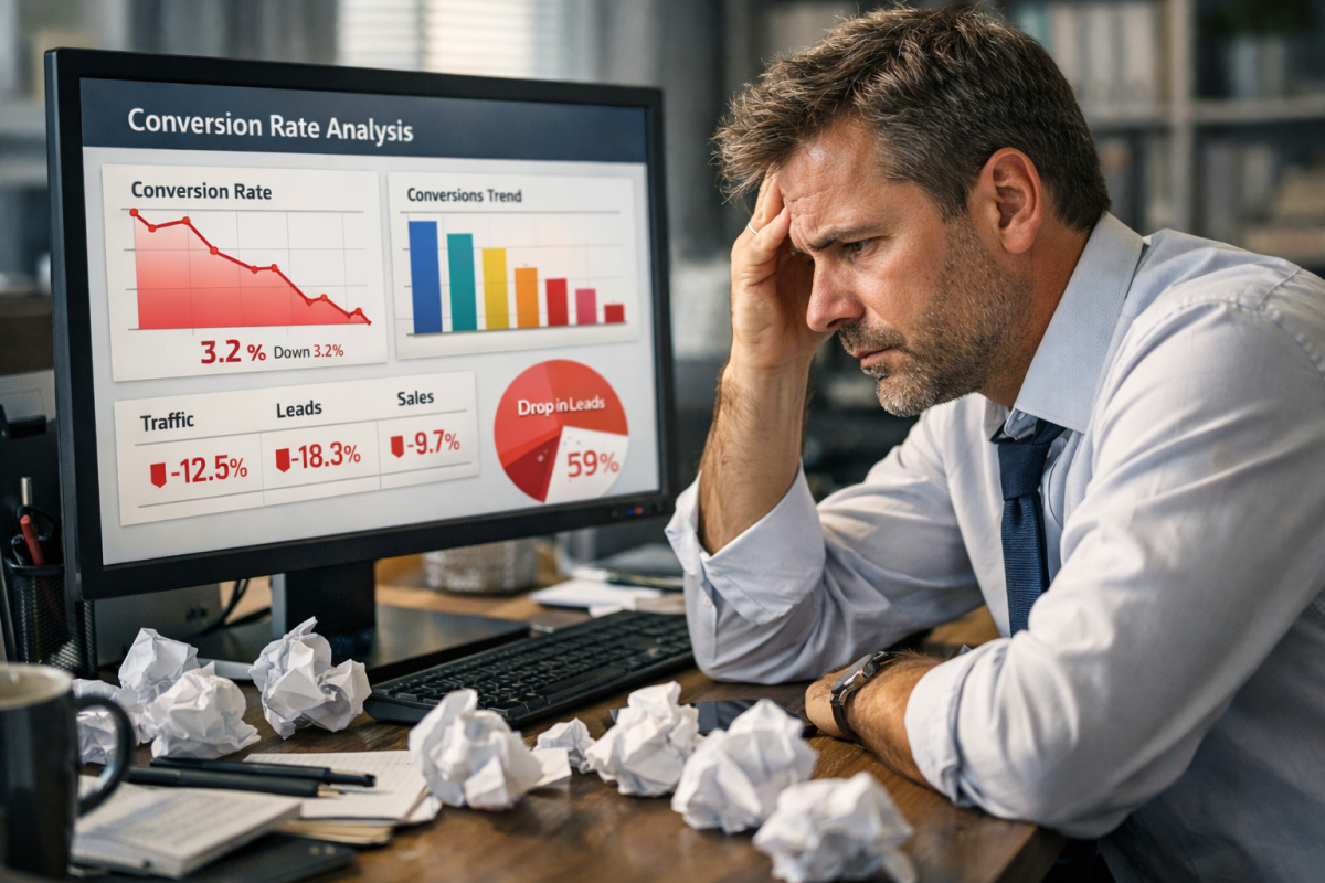 Mismatched audience seeing irrelevant landing page ad