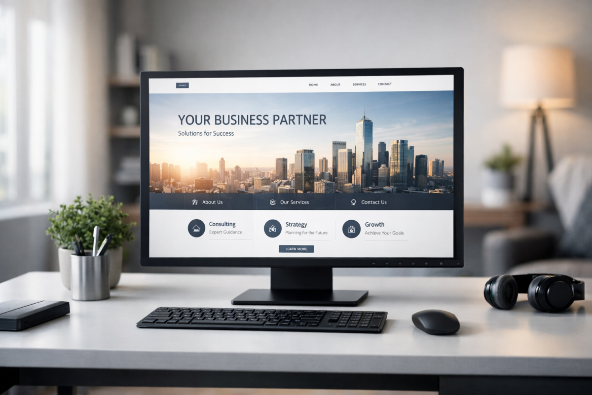 ChatGPT-generated landing page design example