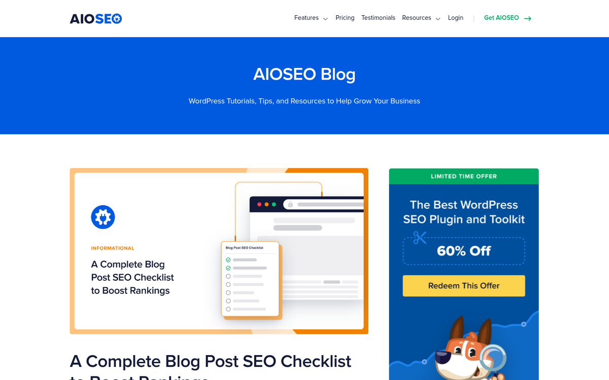 SEO analysis dashboard showing website performance metrics