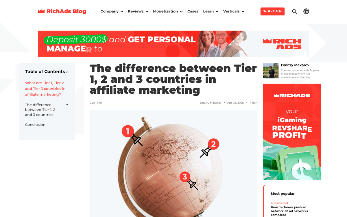 Climbing ladder toward premium ad network access