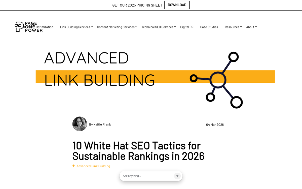 SEO strategy dashboard showing search analytics data