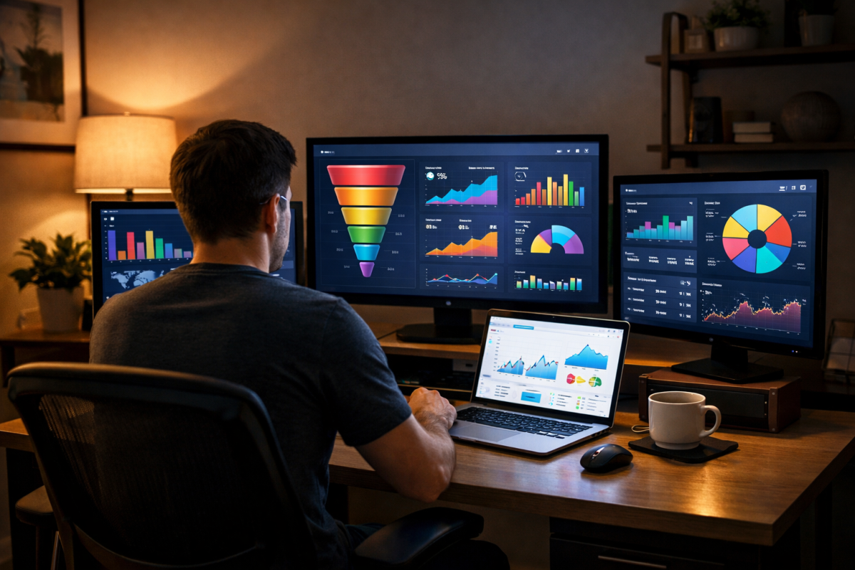 Google Analytics dashboard showing basic metrics