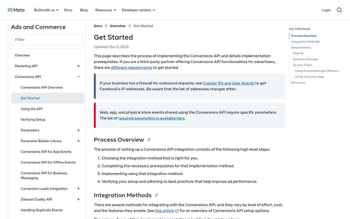 Meta Ads conversion tracking dashboard interface