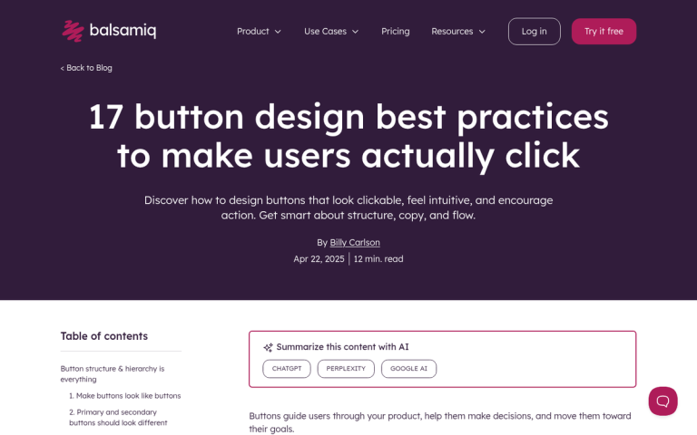 Bold, clickable call to action button example