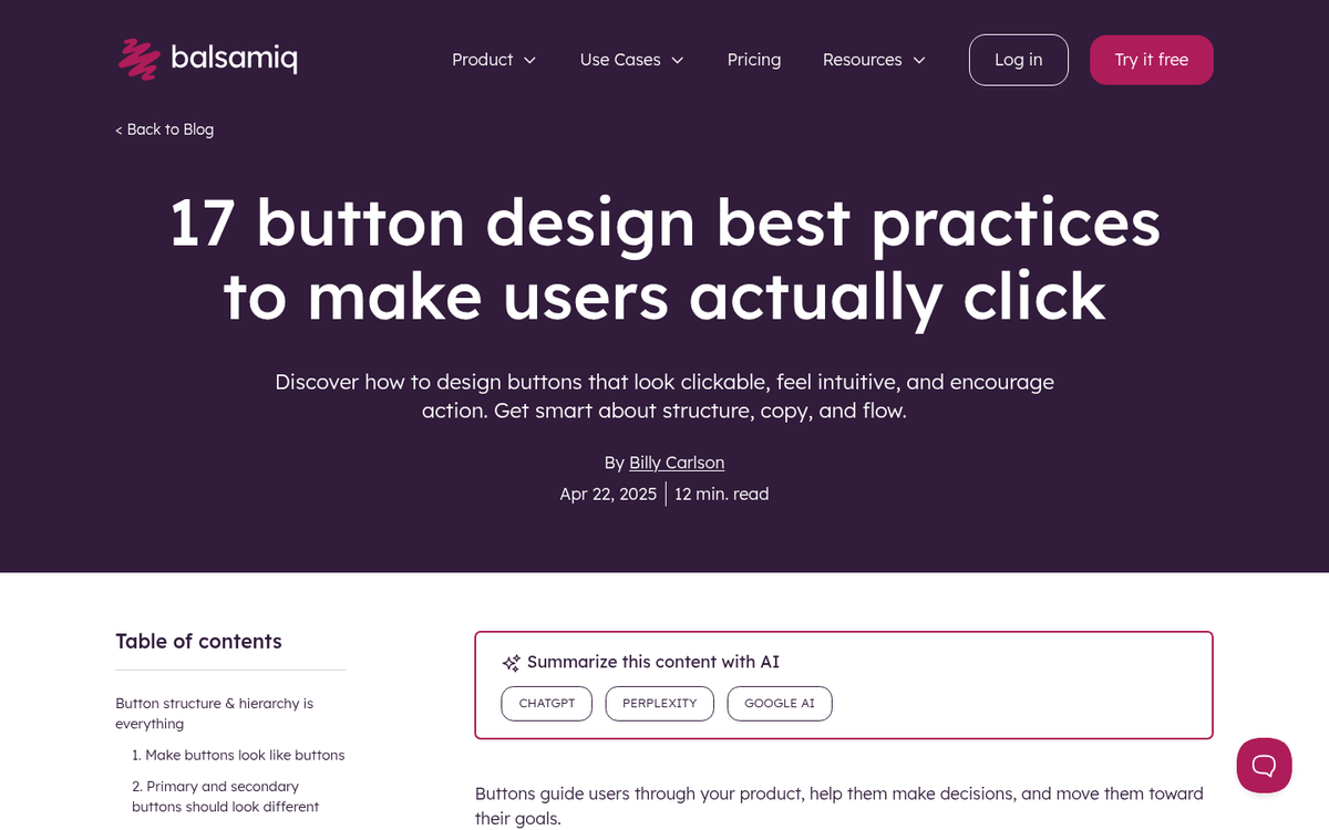 Bold, clickable call to action button example