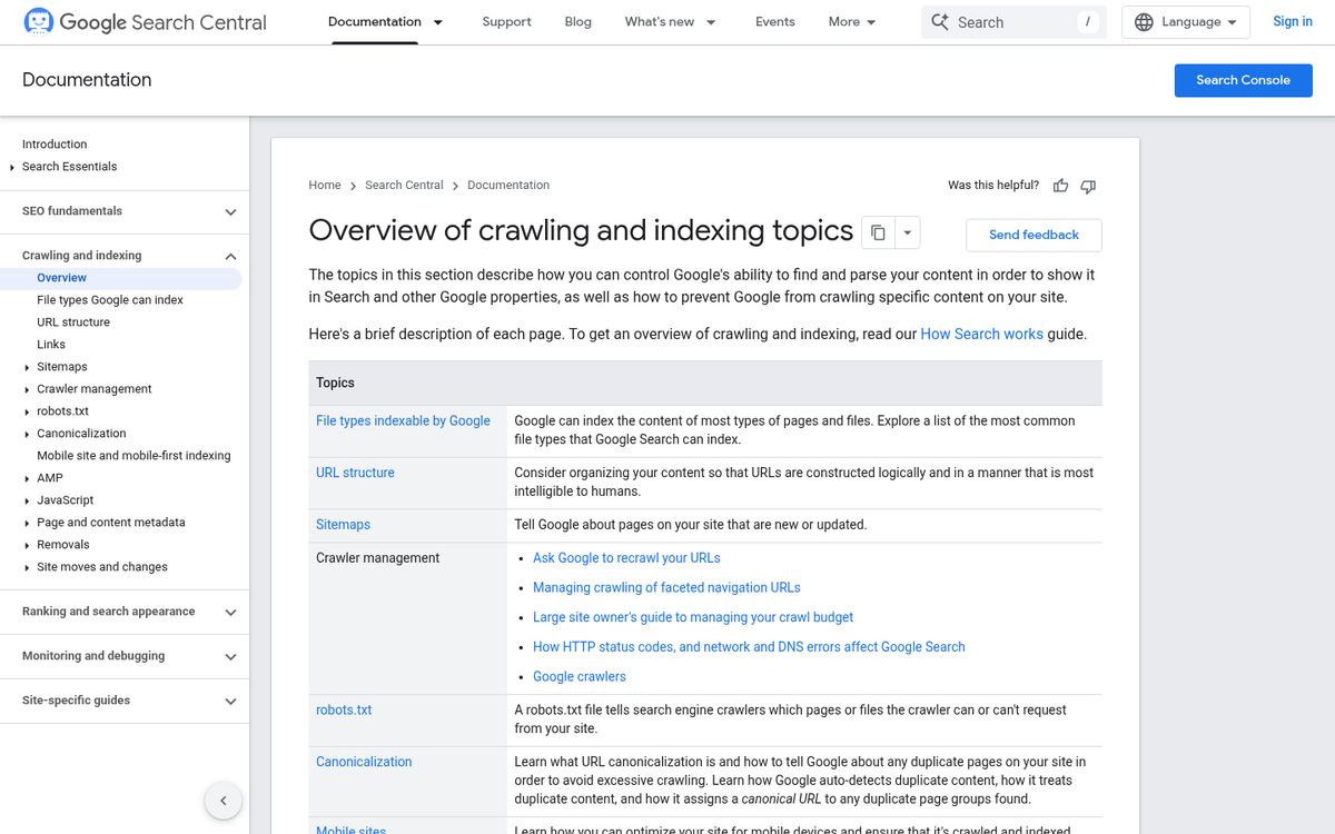 Search engine results page with organic listings