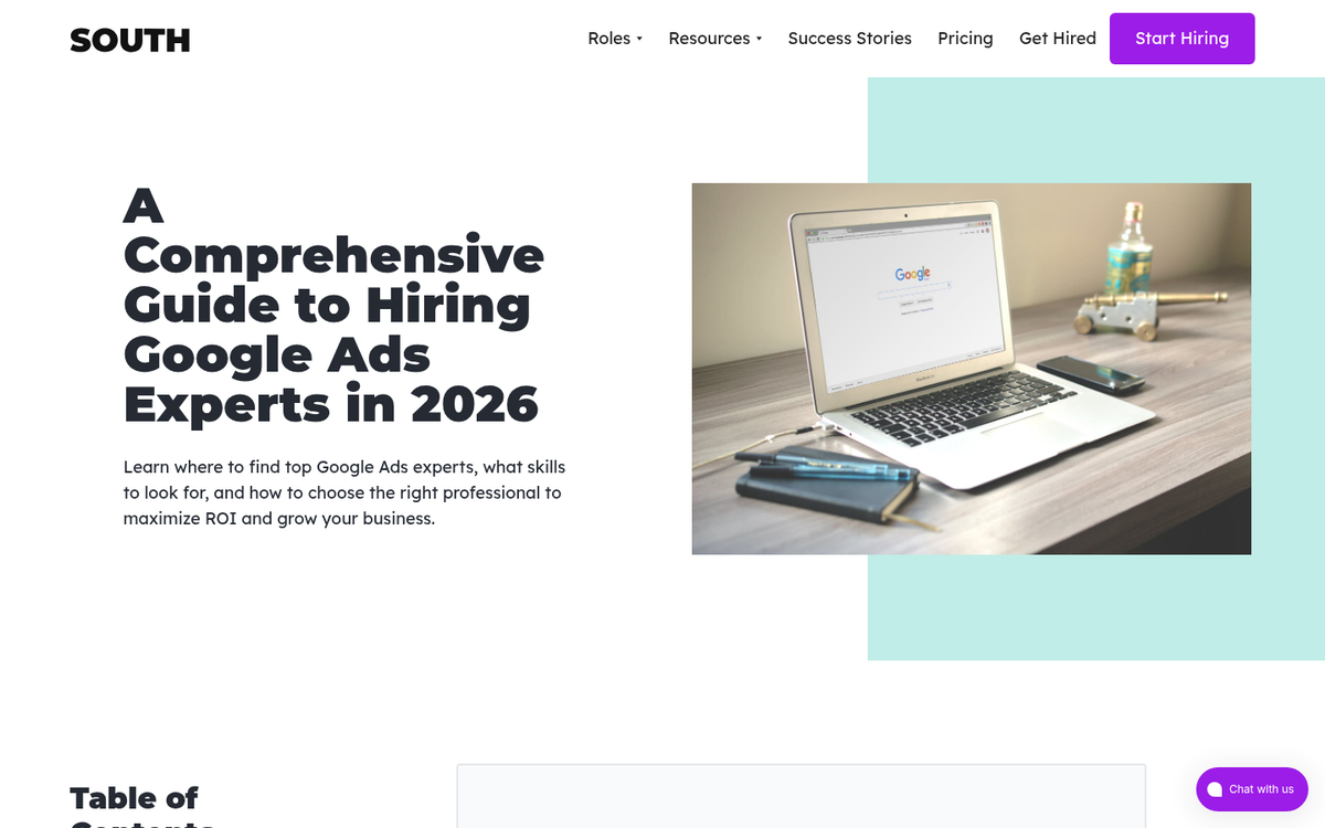 Google Ads expert search results page