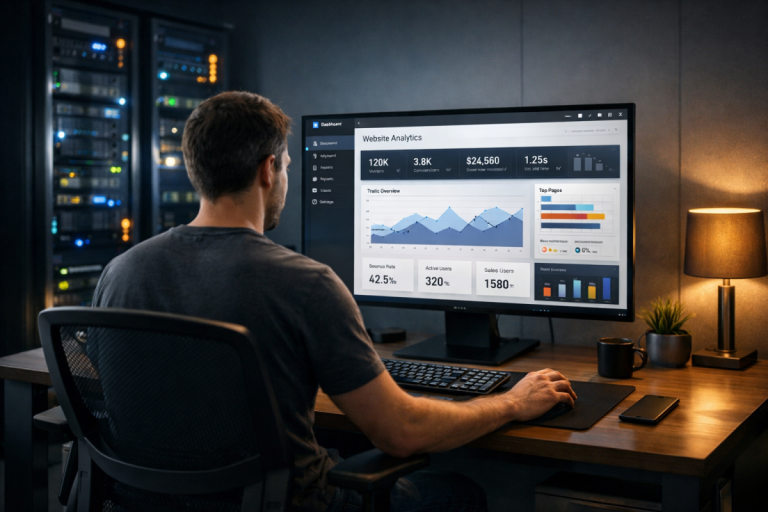 Server racks in a data center