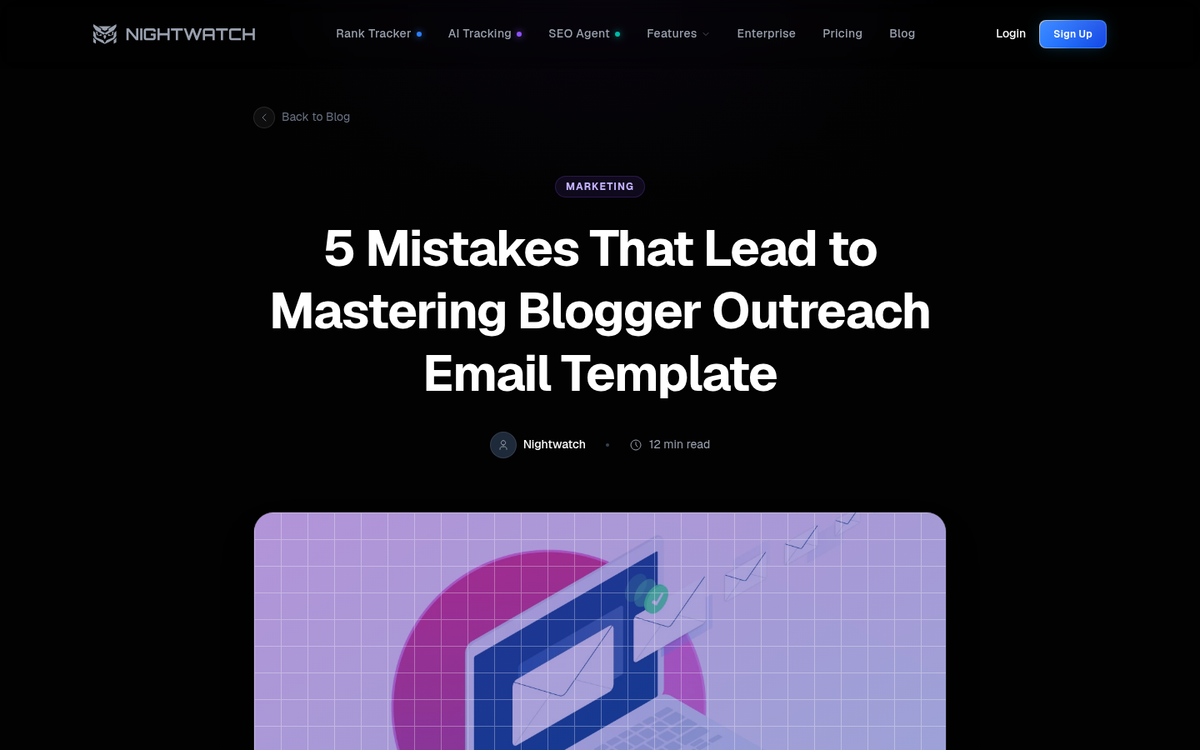 Website outreach campaign planning on screen
