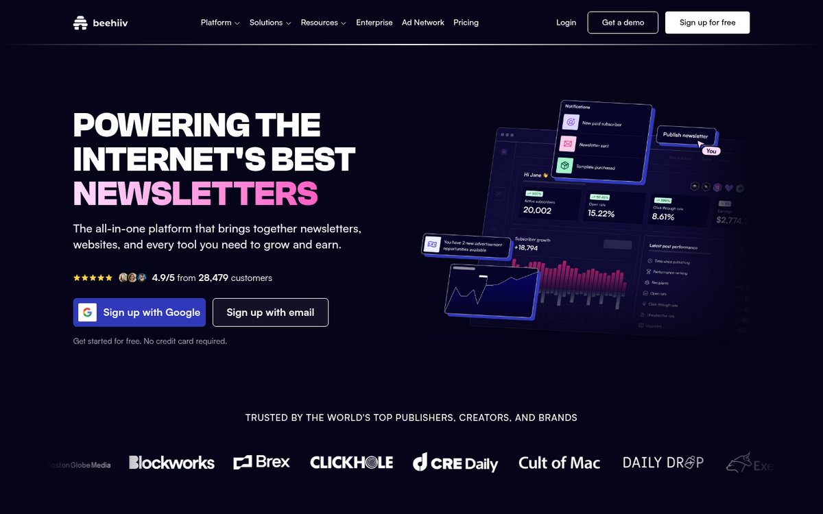 Email marketing campaign dashboard screenshot
