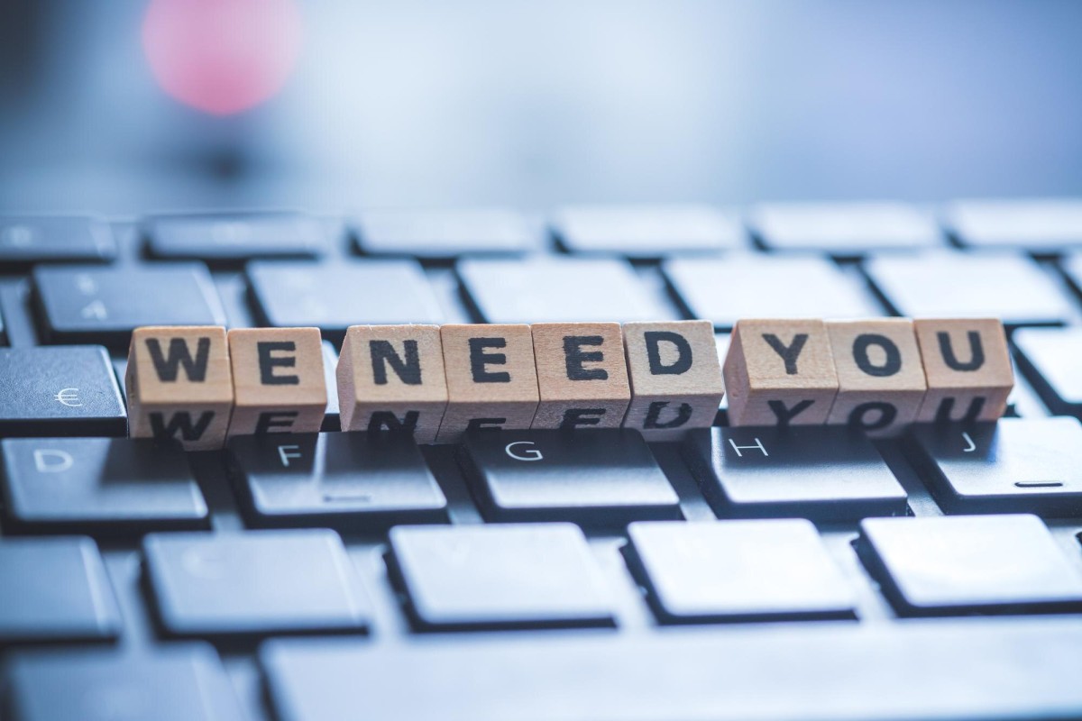 Person reviewing domain metrics on laptop