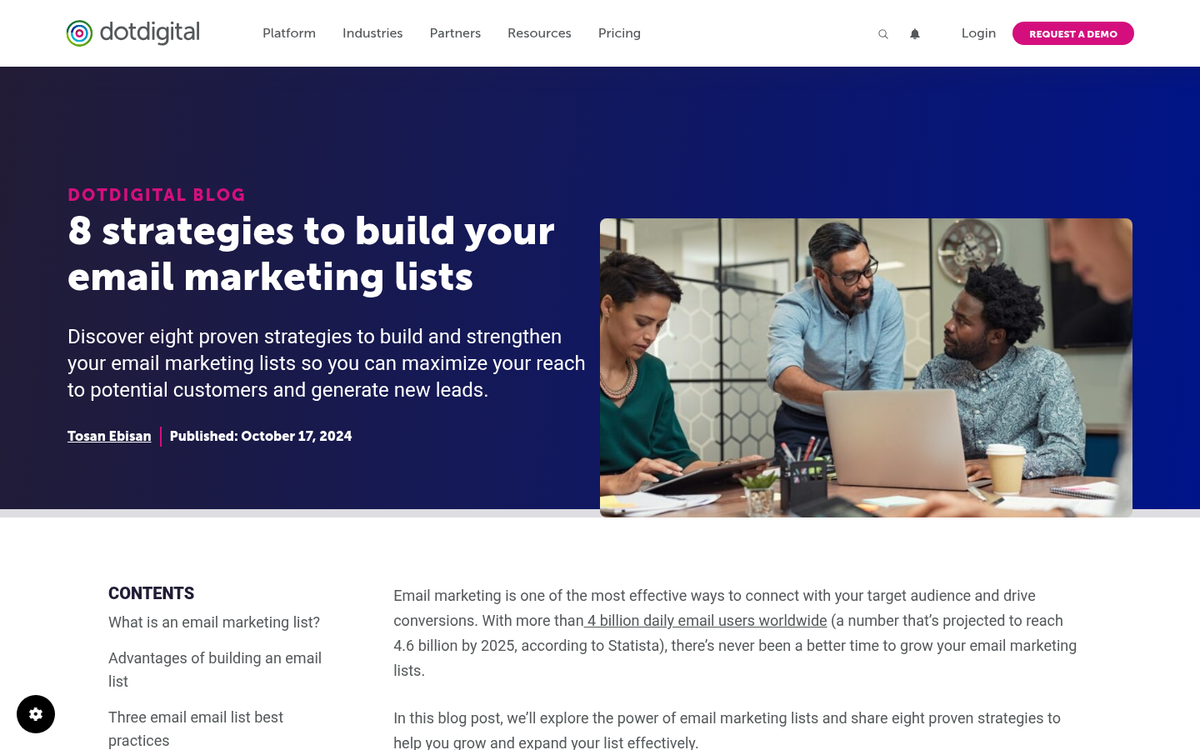 Mailchimp subscriber list growth dashboard screen