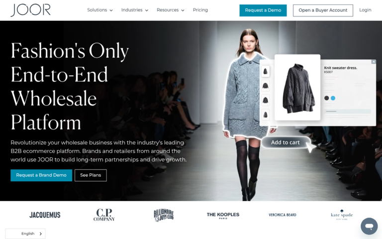 B2B wholesale business website homepage screenshot