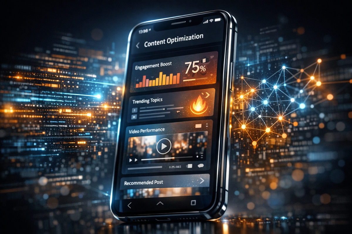 Mobile app campaign workflow diagram illustration